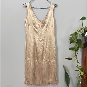 White House Black Market Champagne Midi Dress